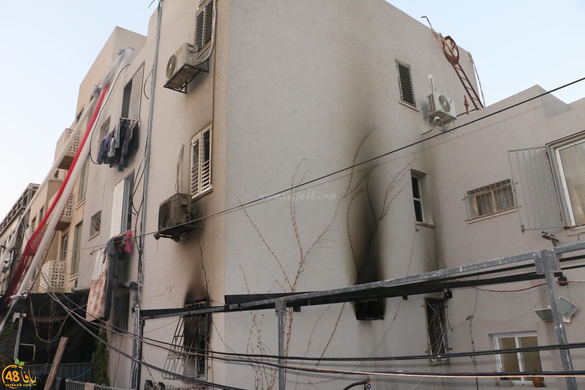 يافا: حريق داخل أحد البيوت في حي الجبلية